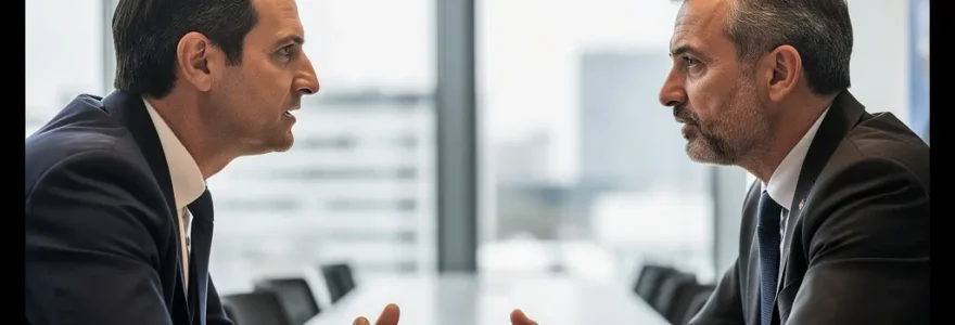 Élus CSE en réunion de travail analysant un dossier PSE